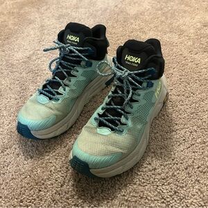 Hoka Trail Code GTX Gore-Tex Hiking Boots Blue and Black Women’s Size 8.5